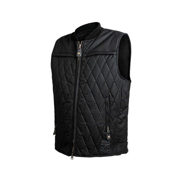 MOTORRADWESTE LOWRIDER VEST STYLE IN SCHWARZ MIT MUSTER