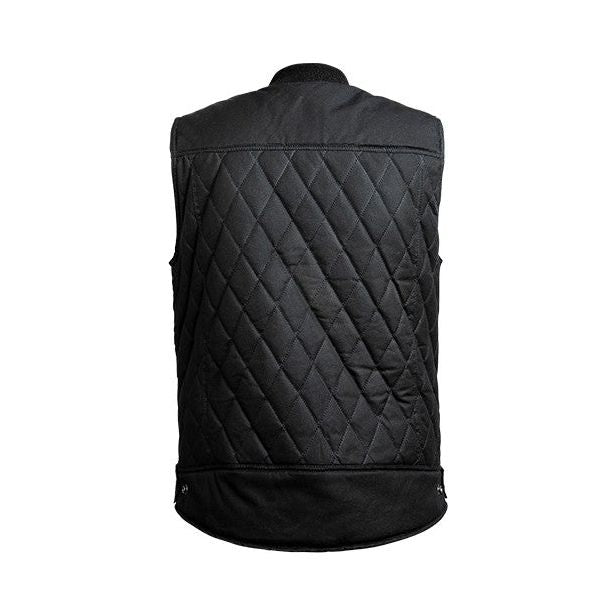 MOTORRADWESTE LOWRIDER VEST STYLE IN SCHWARZ MIT MUSTER