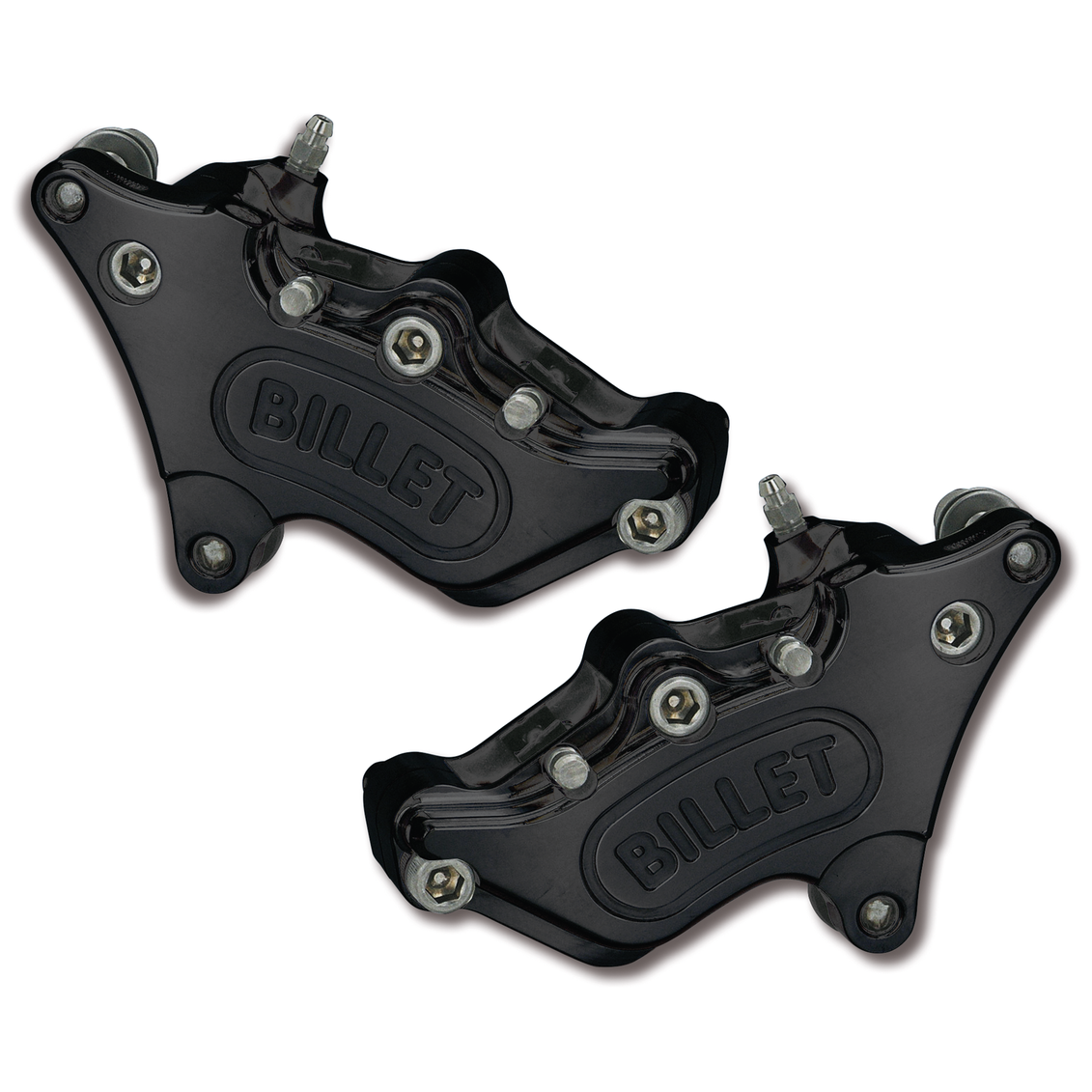 4-Kolben-Bremssattelpaar vorn, 10 Zoll für Harley-Davidson FX/FXWG – Schwarz