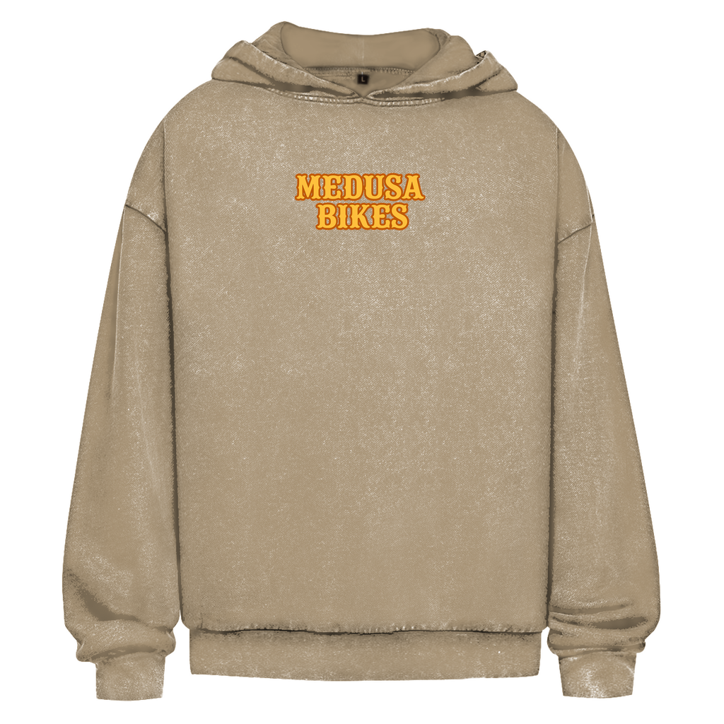 MEDUSA BIKES® – OVERSIZE HOODIE WASHED "ONLY LETTERS"