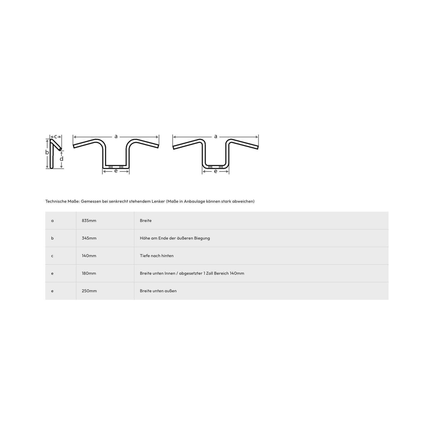 LENKER SANTEE BONANZA STYLE APE HANGER 13,5" FÜR DIVERSE HARLEY MODELLE SCHWARZ & CHROM