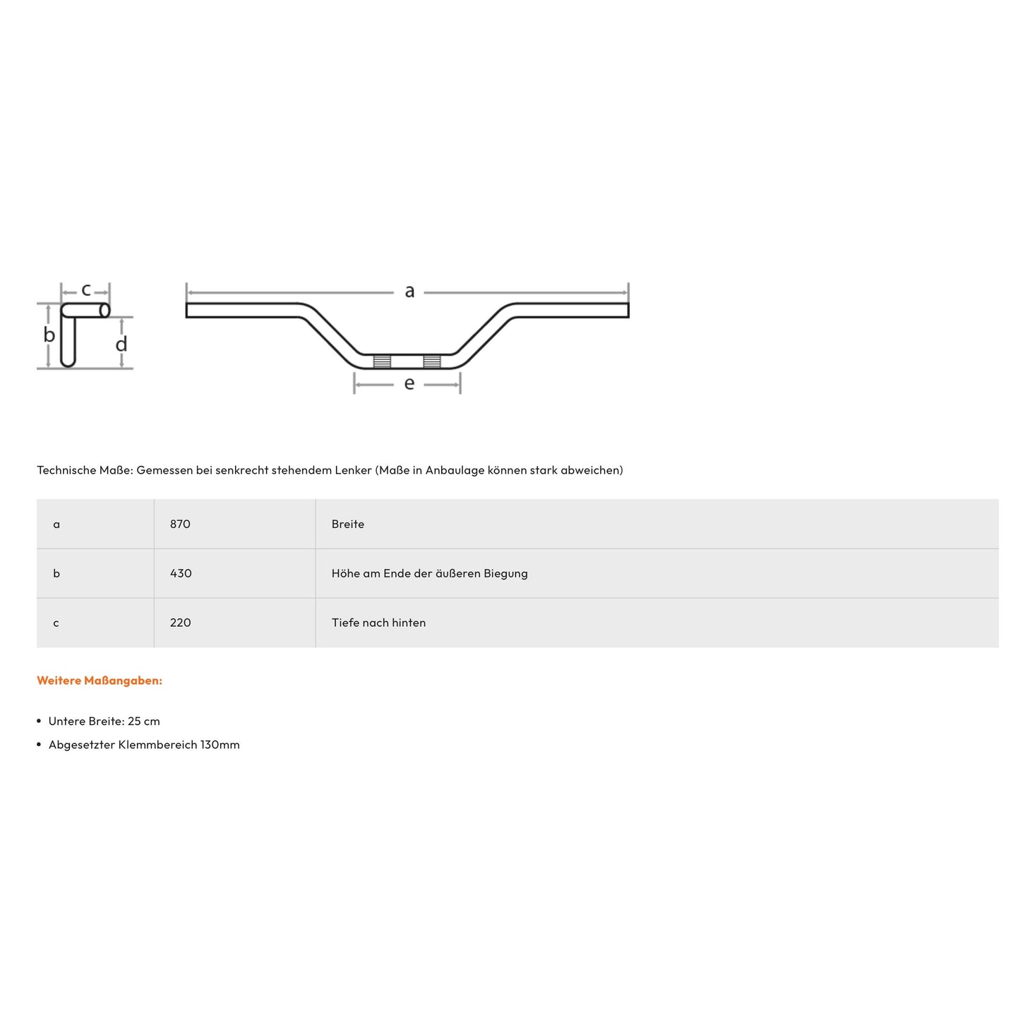 LENKER SANTEE APE HANGER 17" FÜR DIVERSE HARLEY MODELLE