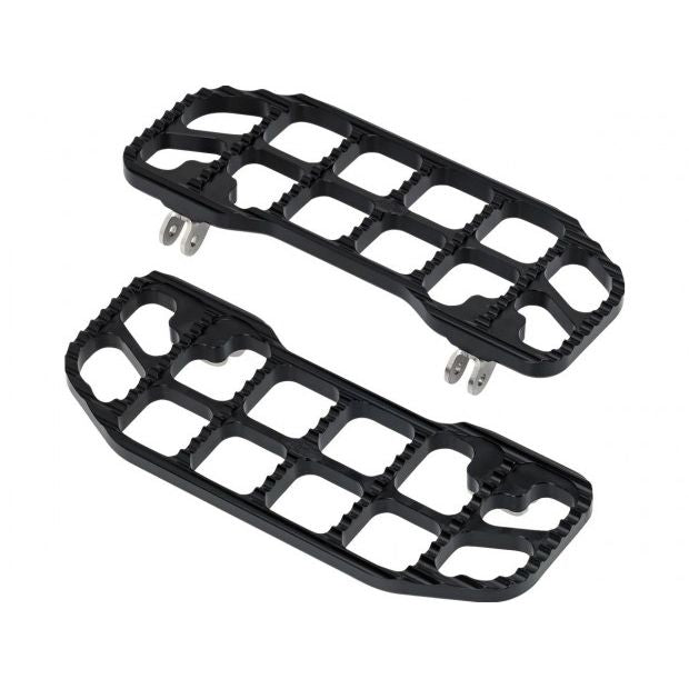TRITTBRETTER | JOKER MACHINE SERRATED | SCHWARZ ELOXIERT FÜR VIELE HARLEY MODELLE