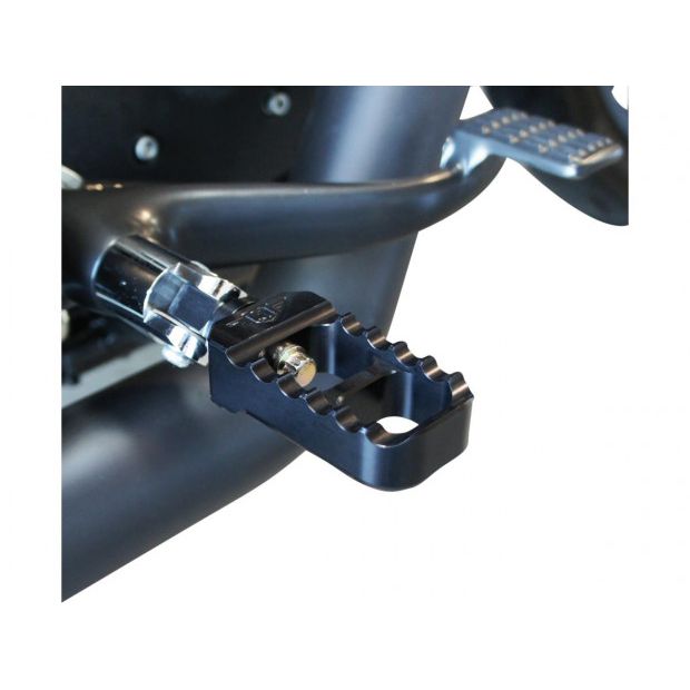 STUBBY SERRATED ADJUSTABLE FOOT PEGS | JOKER MACHINE | BLACK, ANODIZED FÜR VIELE HD MODELLE