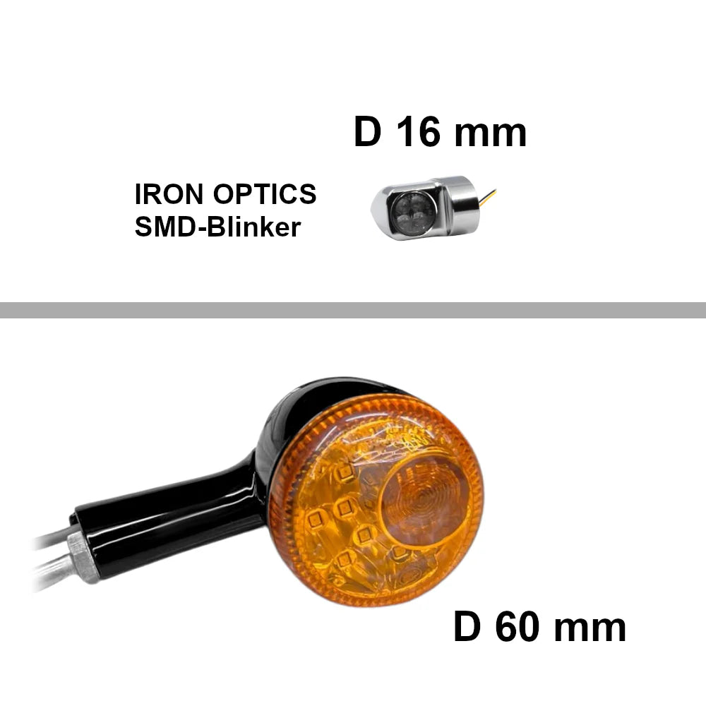 SMD BLINKER 3 IN 1 FENDER STRUTS FÜR DYNA,SOFTAIL & SPORTSTER