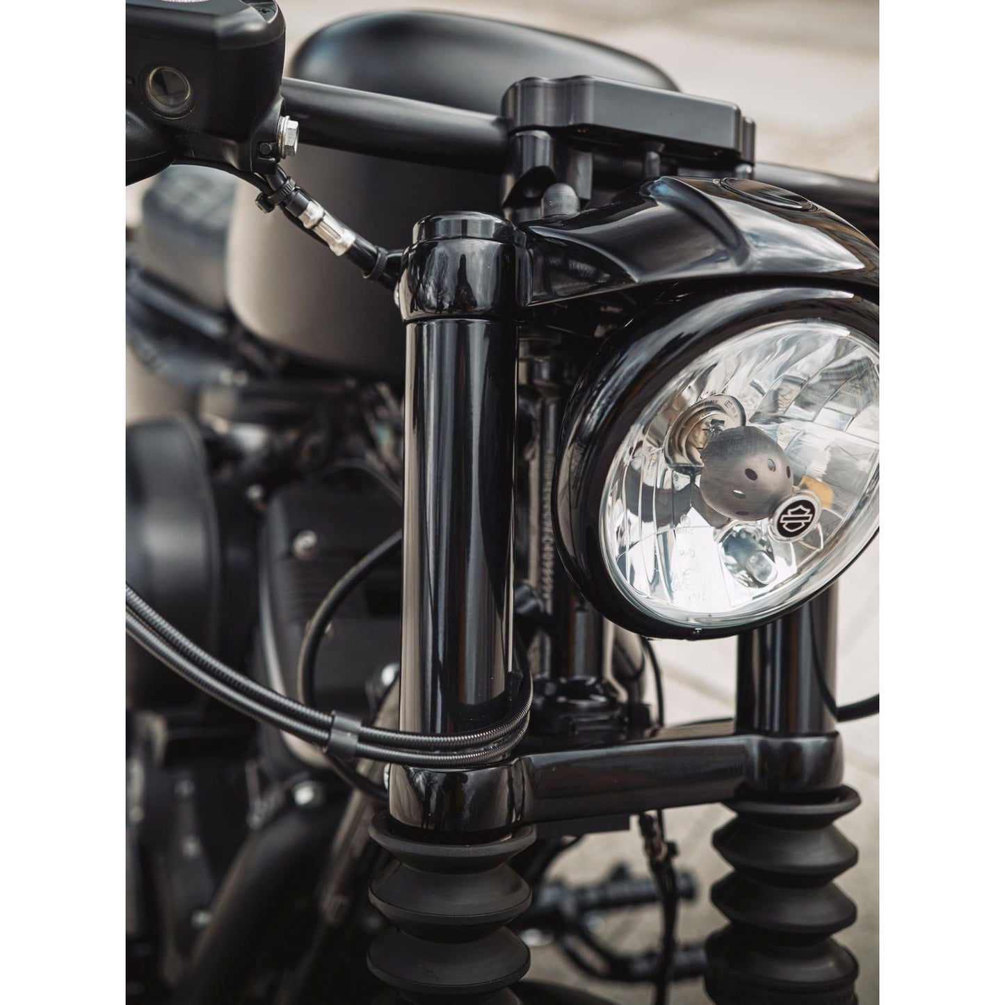 GABEL COVER KIT SPORTSTER 48 – 6-TEILIG, SCHWARZ GLÄNZEND, 49 MM GABEL
