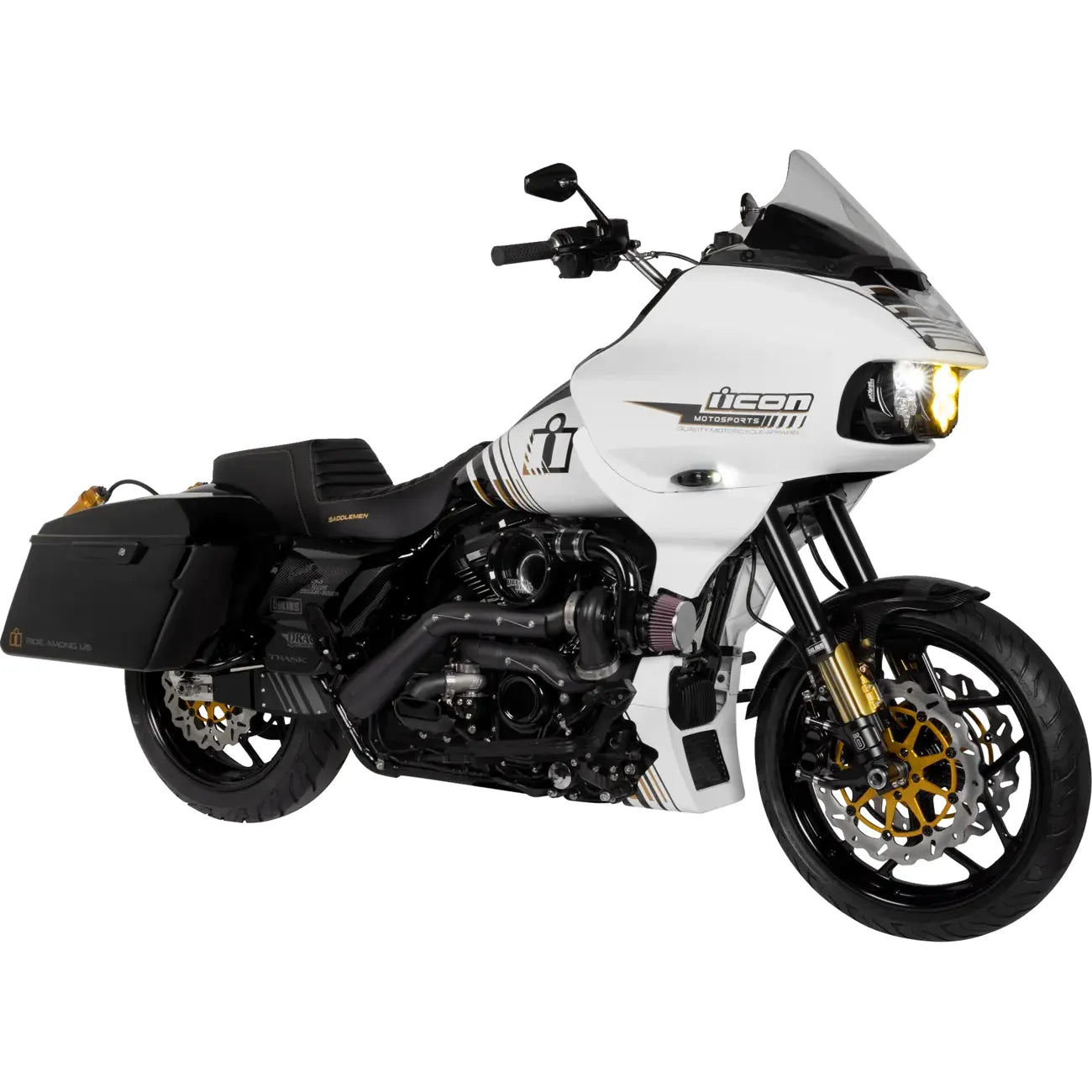 NIX 30 BLACKLINE GABEL | SCHWARZ | VORNE | FÜR HARLEY-DAVIDSON CVO ROAD GLIDE / STREET GLIDE – Produktbild 6