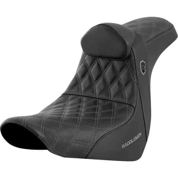 SADDLEMEN PRO SERIES SDC PERFORMANCE SITZBANK MIT RÜCKENLEHNE IN MEHREREN FARBEN FÜR HARLEY-DAVIDSON SPORT GLIDE / LOW RIDER FLSB/FXLR/FXLRS/FXLRST (2018–2025)
