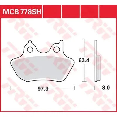 TRW SH SINTERMETALL-BREMSBELÄGE MCB778SH – Produktansicht 1