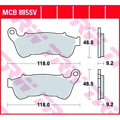 TRW SV SINTERMETALL-BREMSBELÄGE MCB885SV – Produktansicht 1