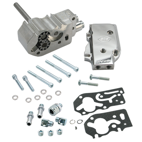 S&S HVHP Ölpumpenkit mit Standarddeckel für späte Evolution-Motoren mit eingebauter S&S-Pinionwelle