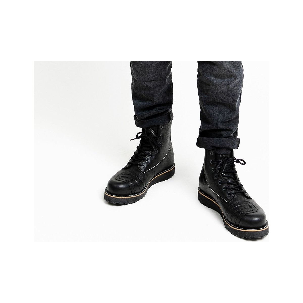 MOTORRADSCHUHE STIEFEL MIT VERSTÄRKUNGEN IN SCHWARZ