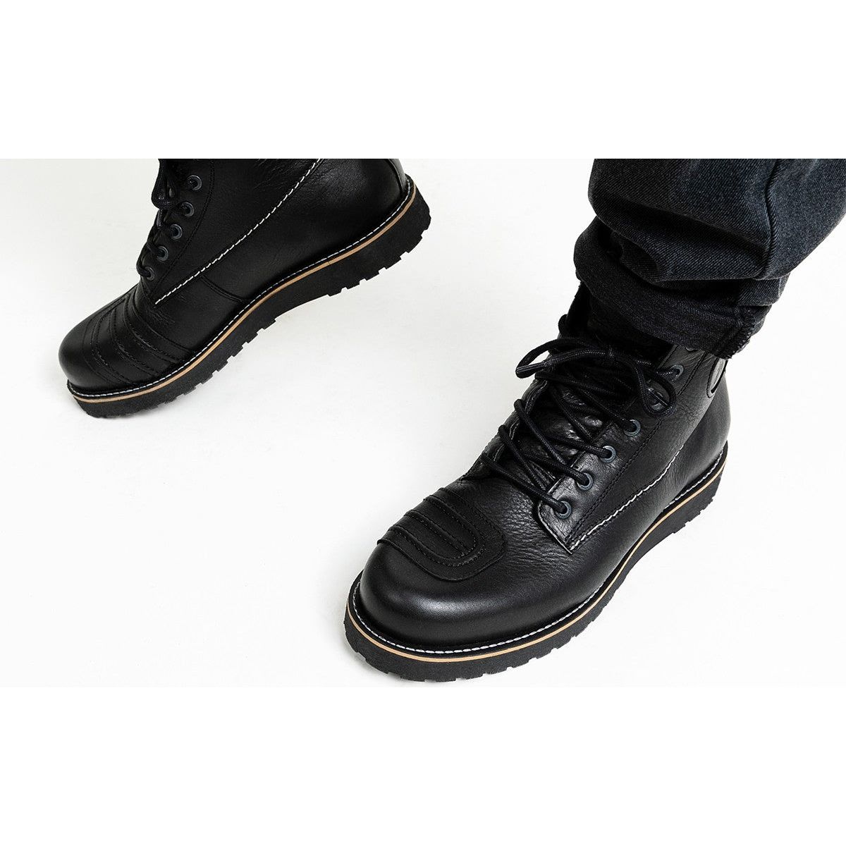 MOTORRADSCHUHE STIEFEL MIT VERSTÄRKUNGEN IN SCHWARZ