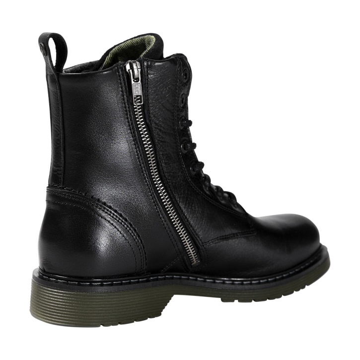 MOTORCYCLE SHOES BOOTS SIXTY BLACK WITH REINFORCEMENTS IN BLACK