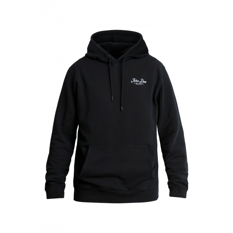 JOHN DOE® – HOODIE JD LETTERING BLACK