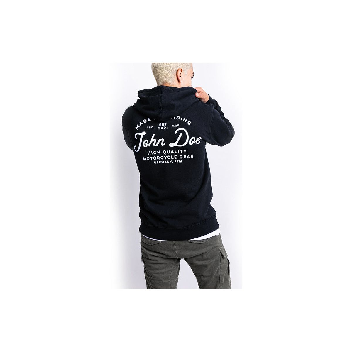 JOHN DOE® – HOODIE JD LETTERING BLACK