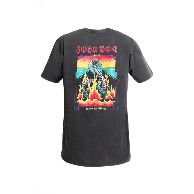 JOHN DOE® – T-SHIRT SNAKE ON FIRE IN 2 FARBEN