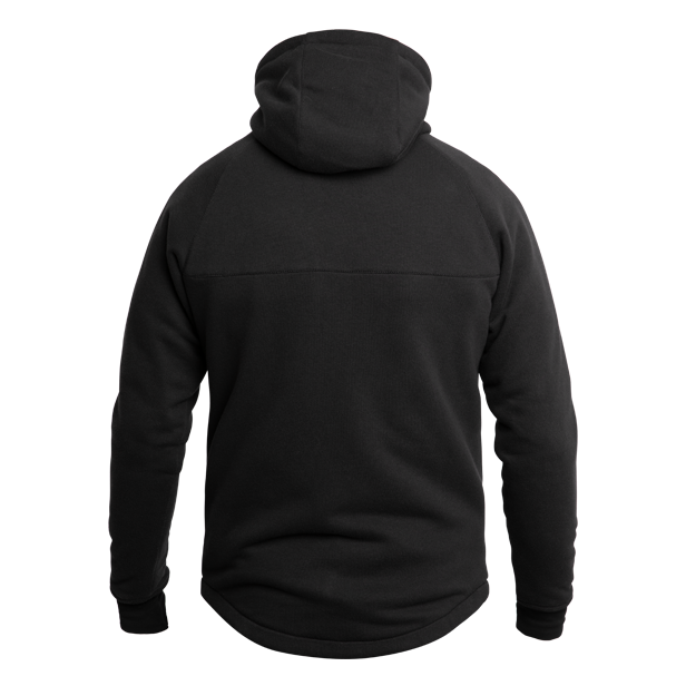 MOTORRADJACKE HOODIE/ZIPPER STYLE V2 MIT PROTEKTOREN IN SCHWARZ