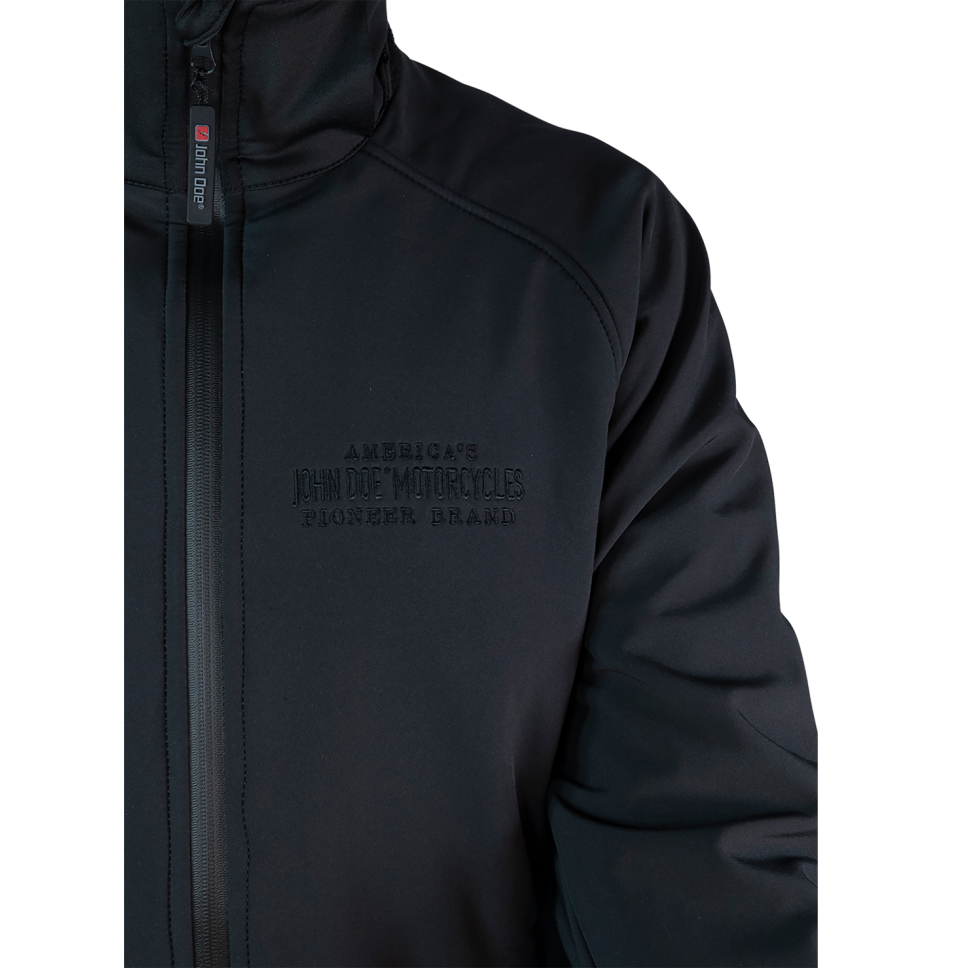 MOTORRAD SOFTSHELLJACKE MIT 2 IN 1 FREIZEIT MIT PROTEKTOREN IN SCHWARZ