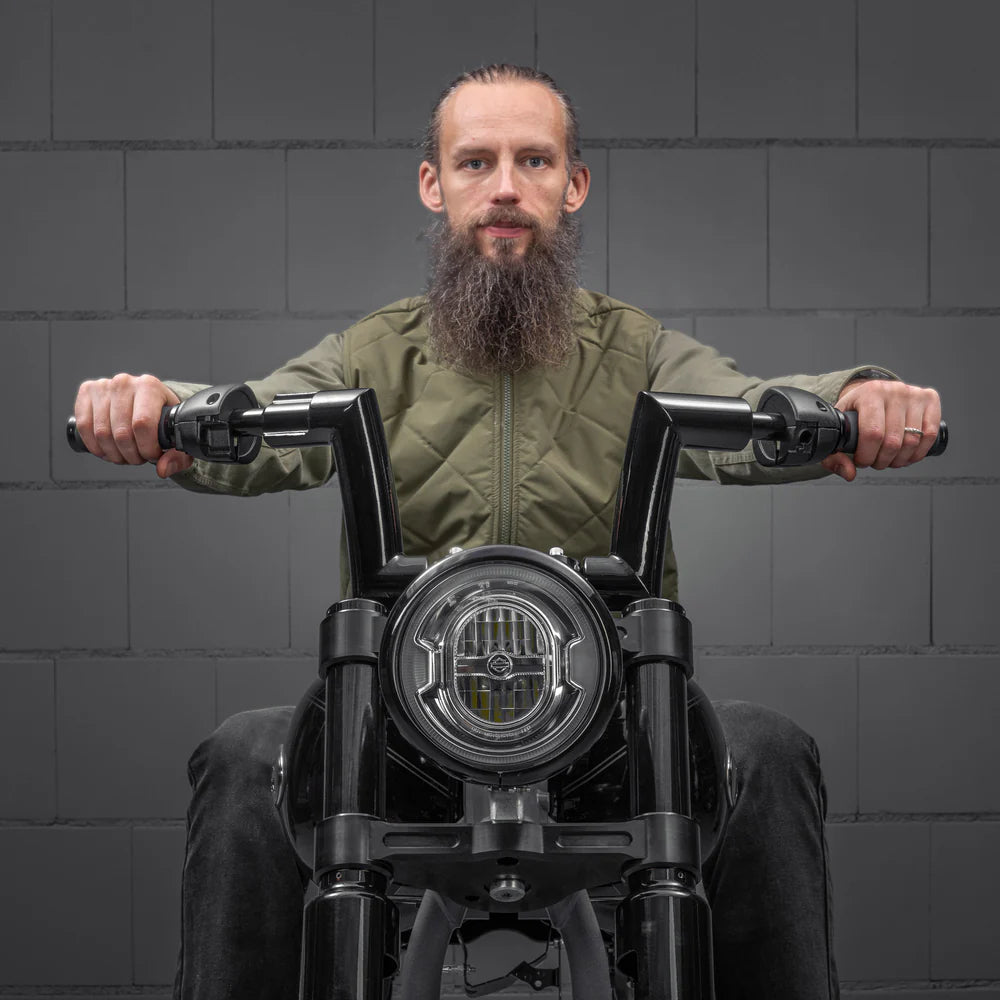FAT LENKER MONARCH 2 FÜR SOFTAIL & DYNA (FÜR 1.25"RISER) MIT THROTTLE BY WIRE