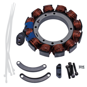 Lichtmaschinen-Stator, 32 A für Harley-Davidson SHOVELHEAD MIT 32-A-UMBAU – 32 A, Stecker D, dicke Pins