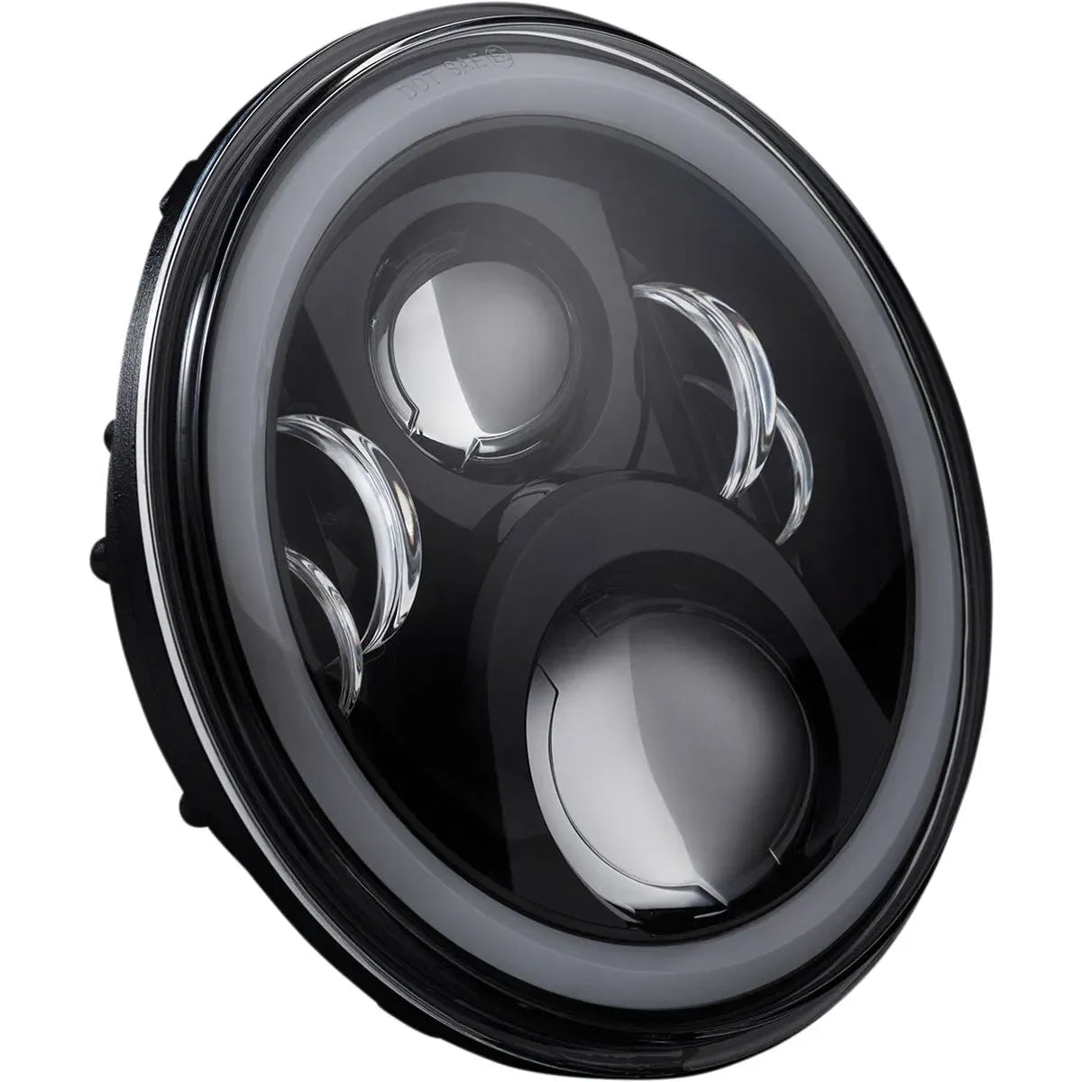 7-Zoll Halo LED-Scheinwerfer schwarz mit E-Prüfzeichen für Harley-Davidson Softail