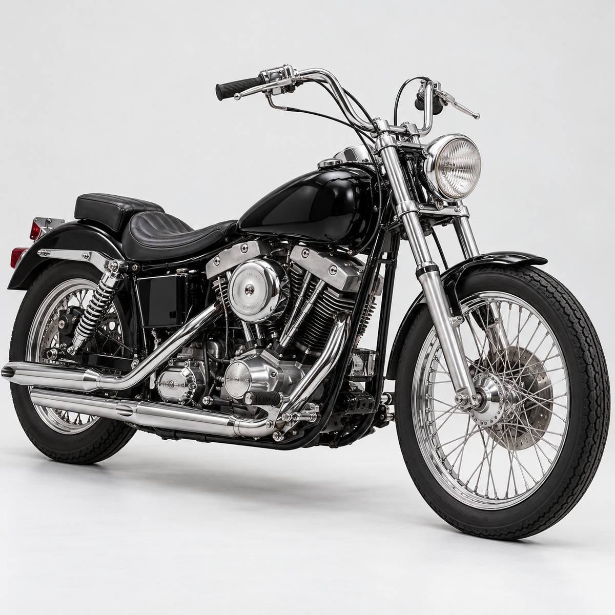 Illustratives Studiomotiv – klassische Shovelhead