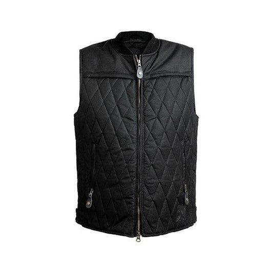 MOTORRADWESTE LOWRIDER VEST STYLE IN SCHWARZ MIT MUSTER