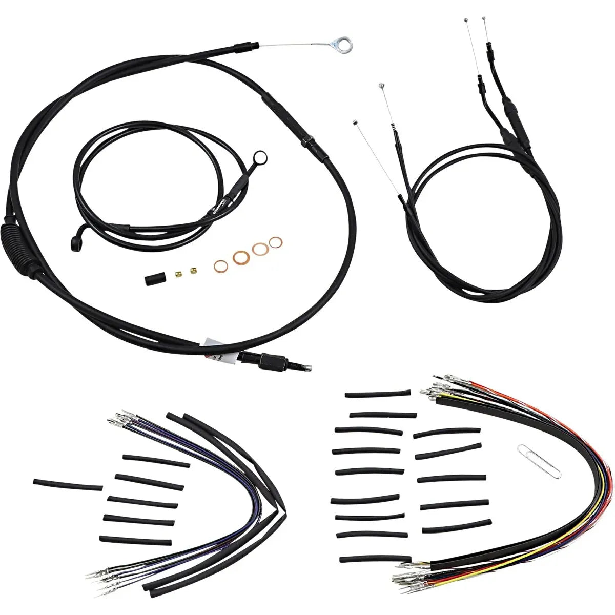 JAIL BAR KABEL-KIT | 10 ZOLL | NON-ABS | HARLEY DYNA 2007–2011 – ANSICHT 2
