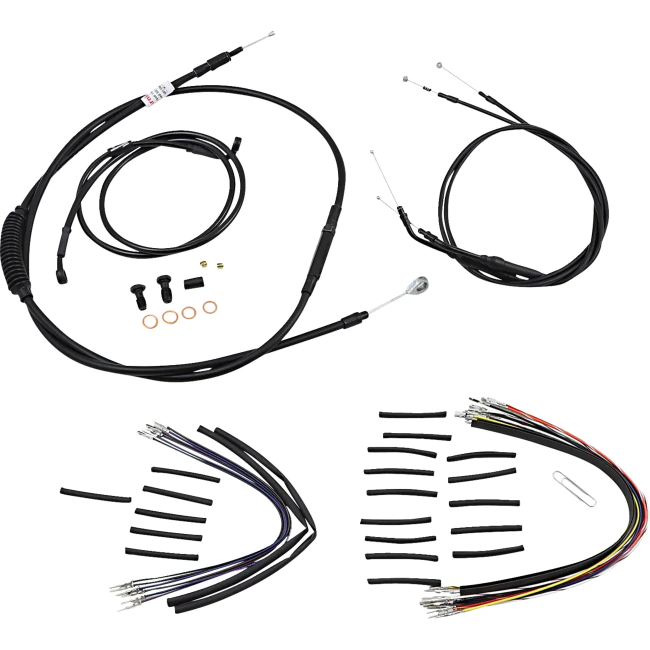 JAIL BAR KABEL-KIT | 14 ZOLL | NON-ABS | HARLEY DYNA 2007–2011 – ANSICHT 1