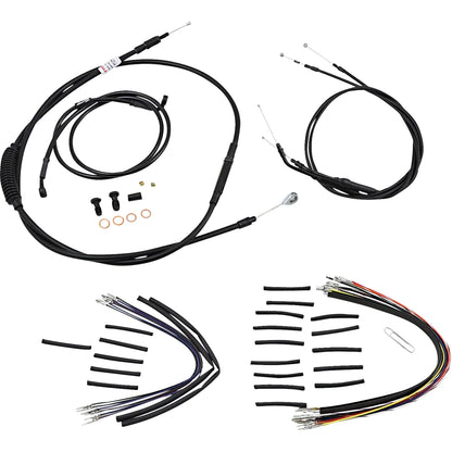JAIL BAR KABEL-KIT | 14 ZOLL | NON-ABS | HARLEY DYNA 2007–2011 – ANSICHT 1