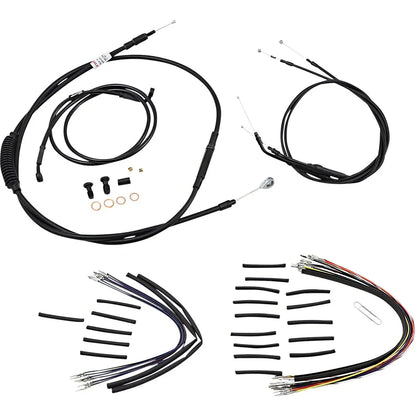 JAIL BAR KABEL-KIT | 14 ZOLL | NON-ABS | HARLEY DYNA 2007–2011 – ANSICHT 2