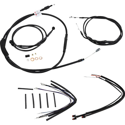 JAIL BAR KABEL-KIT | 12 ZOLL | NON-ABS | HARLEY DYNA 2014–2017 – ANSICHT 1