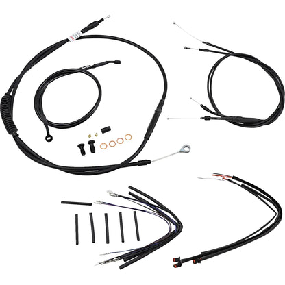 JAIL BAR KABEL-KIT | 14 ZOLL | NON-ABS | HARLEY DYNA 2014–2017 – ANSICHT 1