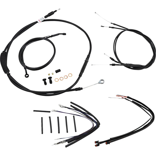 JAIL BAR KABEL-KIT | 14 ZOLL | NON-ABS | HARLEY DYNA 2014–2017 – ANSICHT 1