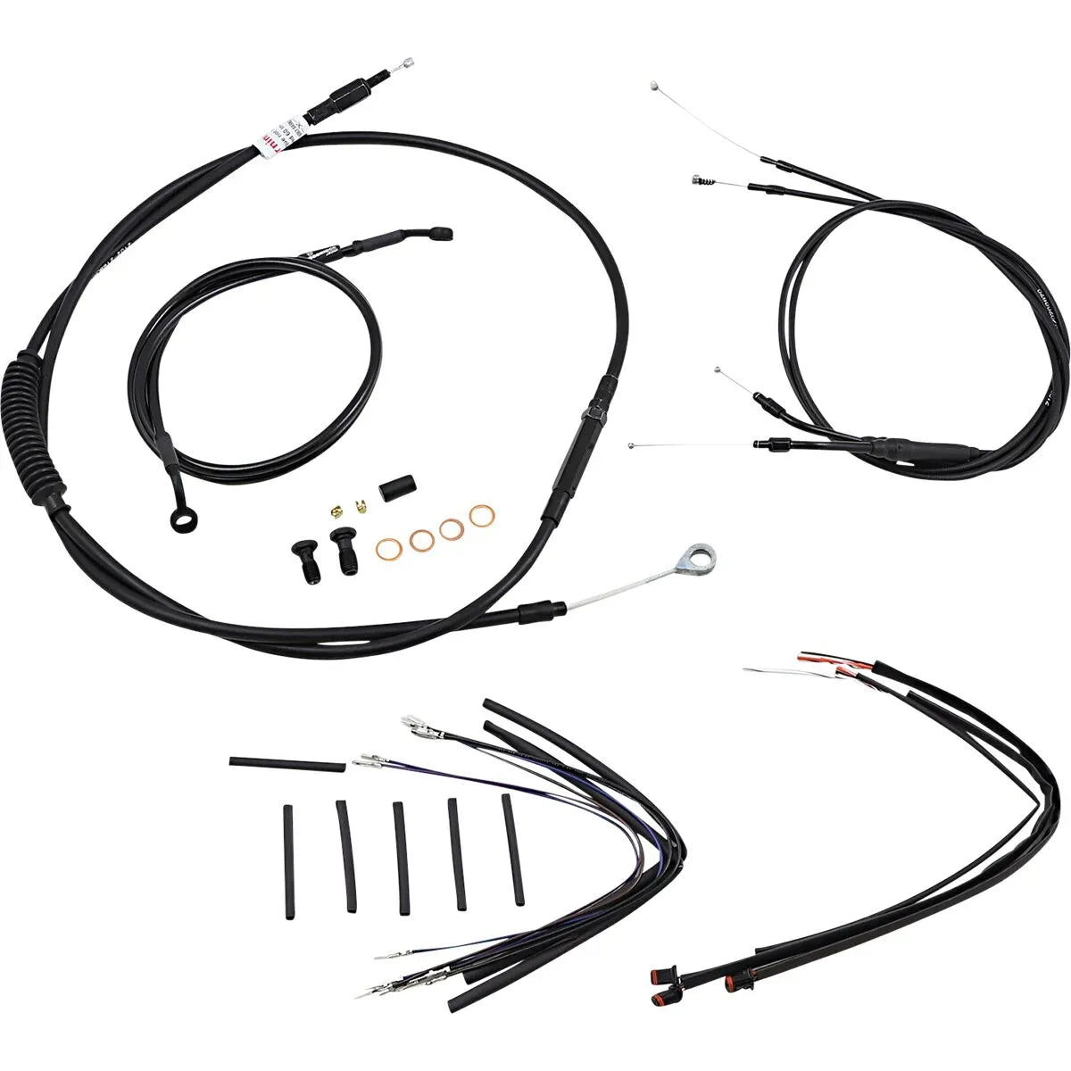 JAIL BAR KABEL-KIT | 14 ZOLL | NON-ABS | HARLEY DYNA 2014–2017 – ANSICHT 2