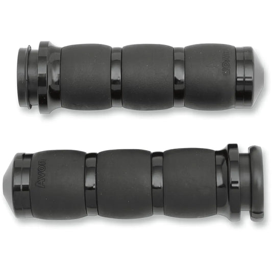 3-Ring Velvet Air Lenkergriffe 1 Zoll E-Gas Schwarz eloxiert – Ansicht 1