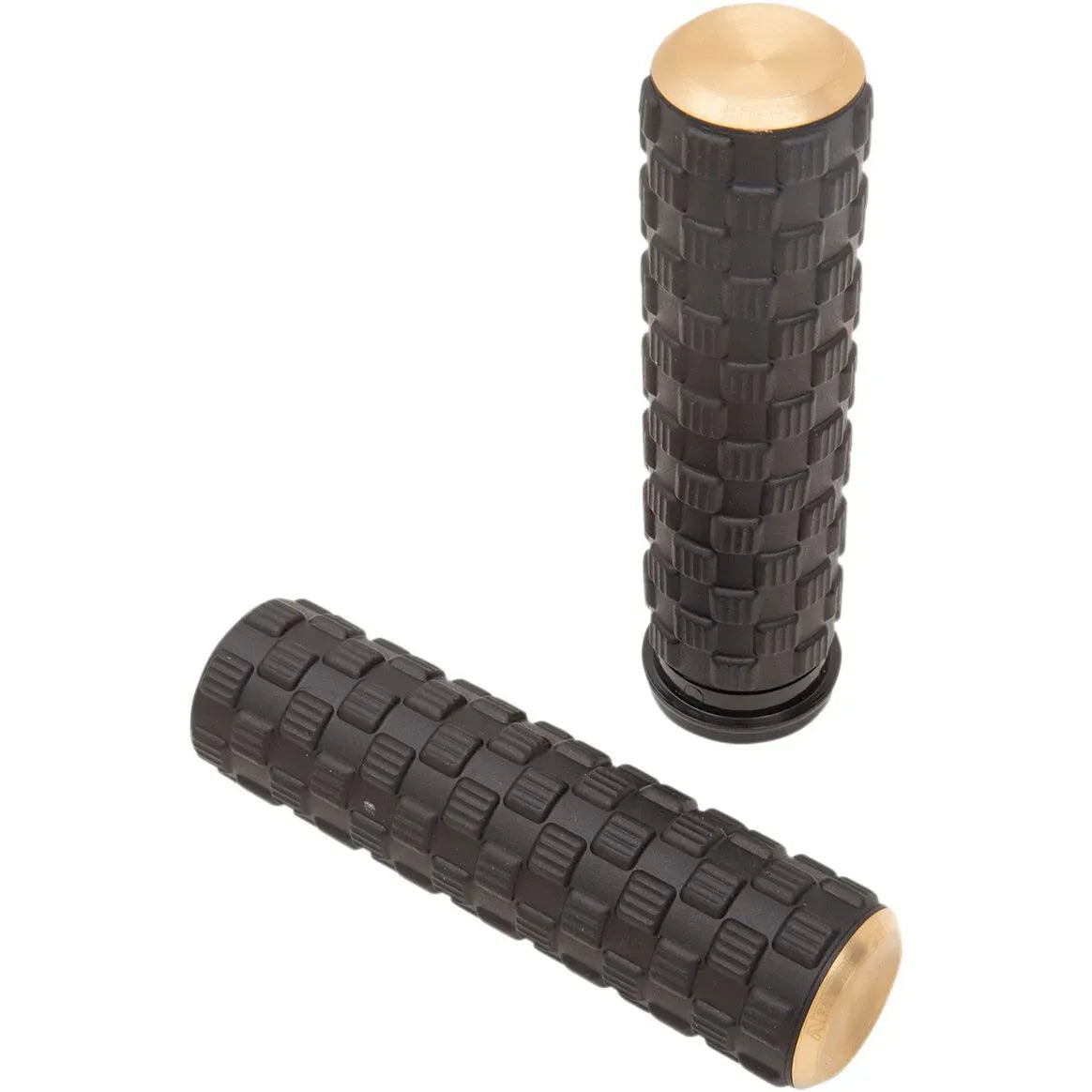 Air Trax Lenkergriffe 1 Zoll E-Gas Schwarz/Messing – Ansicht 1