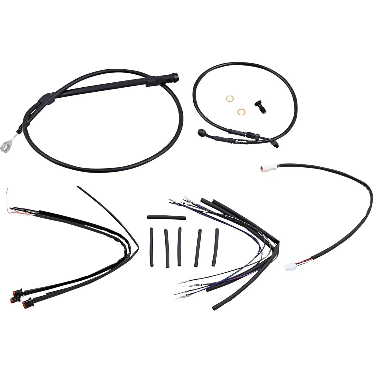 JAIL BAR KABEL-KIT | 12 ZOLL | ABS | HARLEY M8 SOFTAIL 2018–2025 – ANSICHT 1