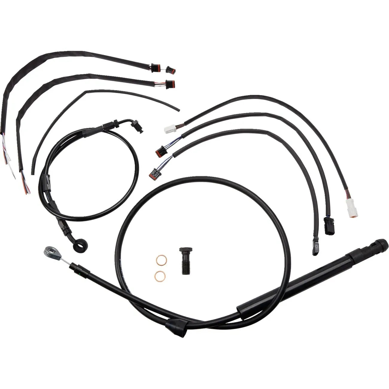 JAIL BAR KABEL-KIT | 12 ZOLL | ABS | HARLEY M8 FAT BOB & LOW RIDER S 2018–2025 – ANSICHT 1