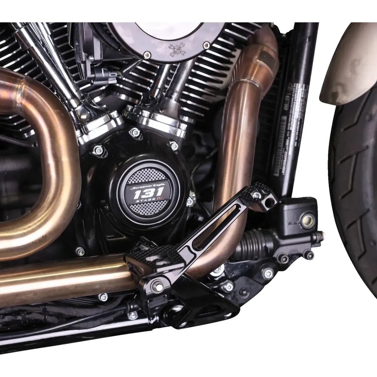BILLET-BREMSHEBEL FÜR M8 SOFTAIL MIT MITTELRASTEN SCHWARZ – Produktbild 5