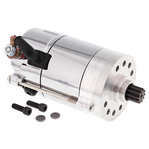 1,4-kW-Anlasser als Prestolite-Ersatz für Harley-Davidson FL/FLT/FXR SHOVELHEAD – Chrom