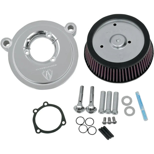 BIG SUCKER STAGE I LUFTFILTER-KIT | TWIN CAM 1999–2017 | VERCHROMT | FÜR ORIGINALABDECKUNG – Produktbild 1