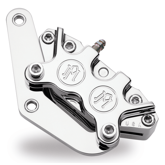 Verchromter 125x4R-Vorderradbremssattel mit Halter für Harley-Davidson FXR