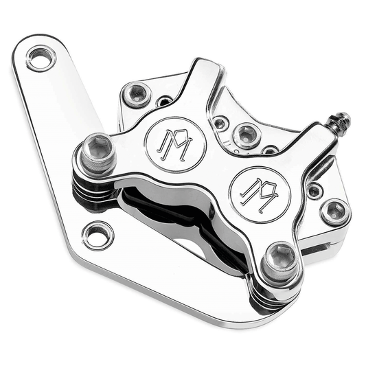 Schmales 125x4SL-Bremssattelkit in Chrom für Harley-Davidson FXR mit Speichenrad