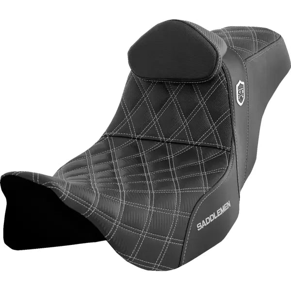 SADDLEMEN PRO SERIES SDC PERFORMANCE SEAT | ZWEISITZER | FÜR FLT TOURING (08-23) SILVER STITCH