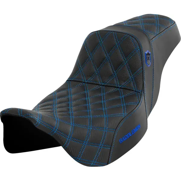 SADDLEMEN SDC PERFORMANCE SEAT | ZWEISITZER | FÜR FLT TOURING (08-23) BLUE STITCH