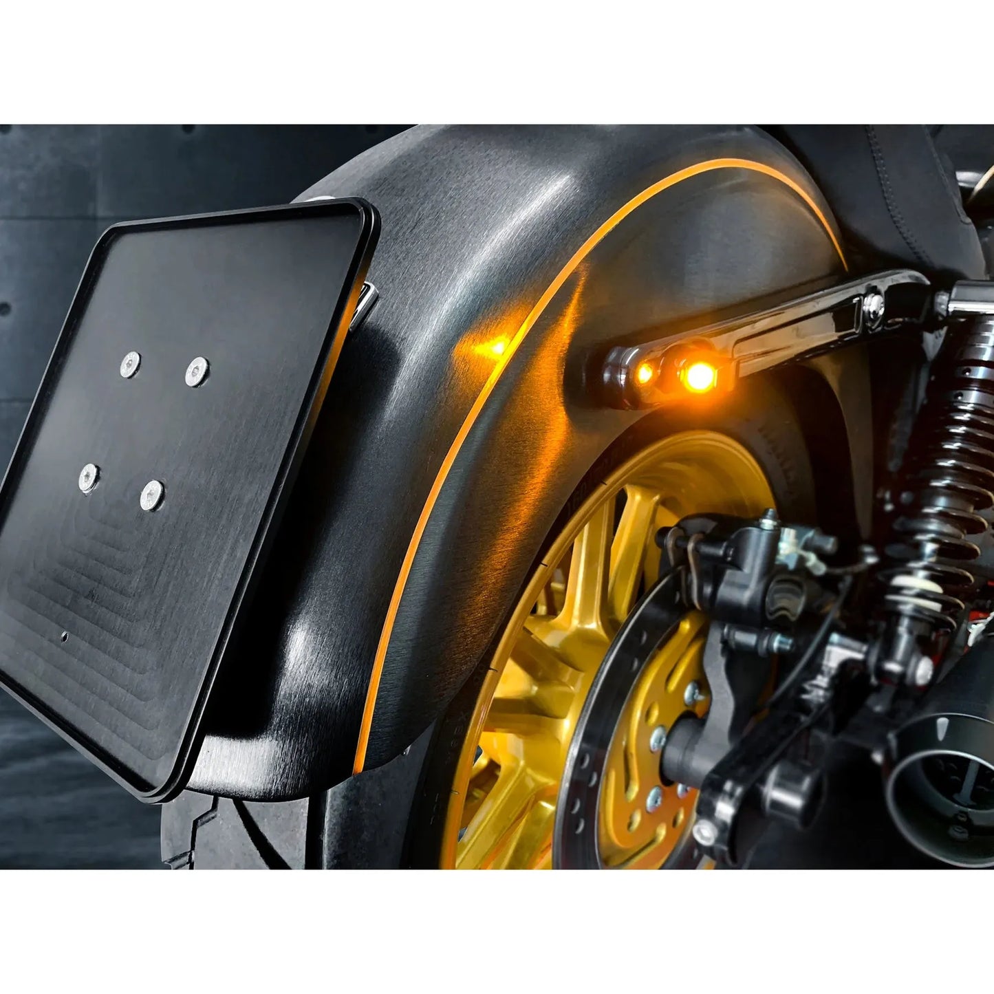 HeinzBikes WINGLETS NANO LED BLINKER, CHROM & SCHWARZ  für (93-20)
