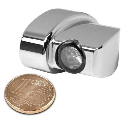 HeinzBikes WINGLETS NANO LED BLINKER, CHROM & SCHWARZ  für (93-20)