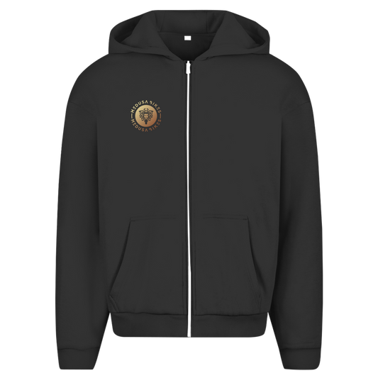 MEDUSA BIKES® - OVERSIZED FLUFFY ZIP HOODIE „FRONT LOGO“ - CORE LINE